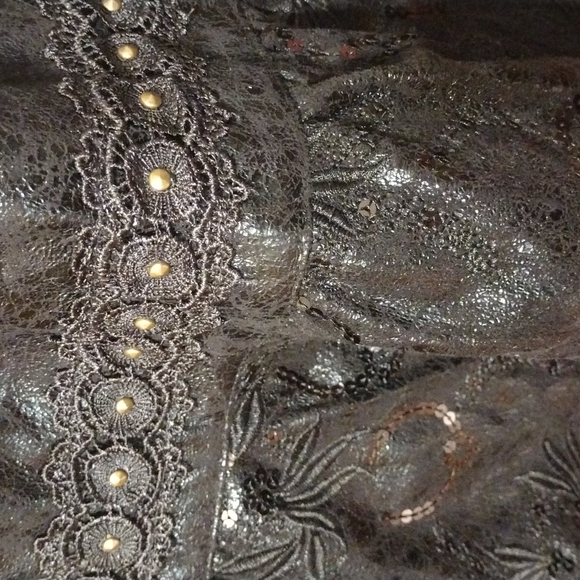 Black BC Black Cat Fashion Skirt Gypsy Mori Country Western NWT 28' Naturecore - Picture 9 of 12